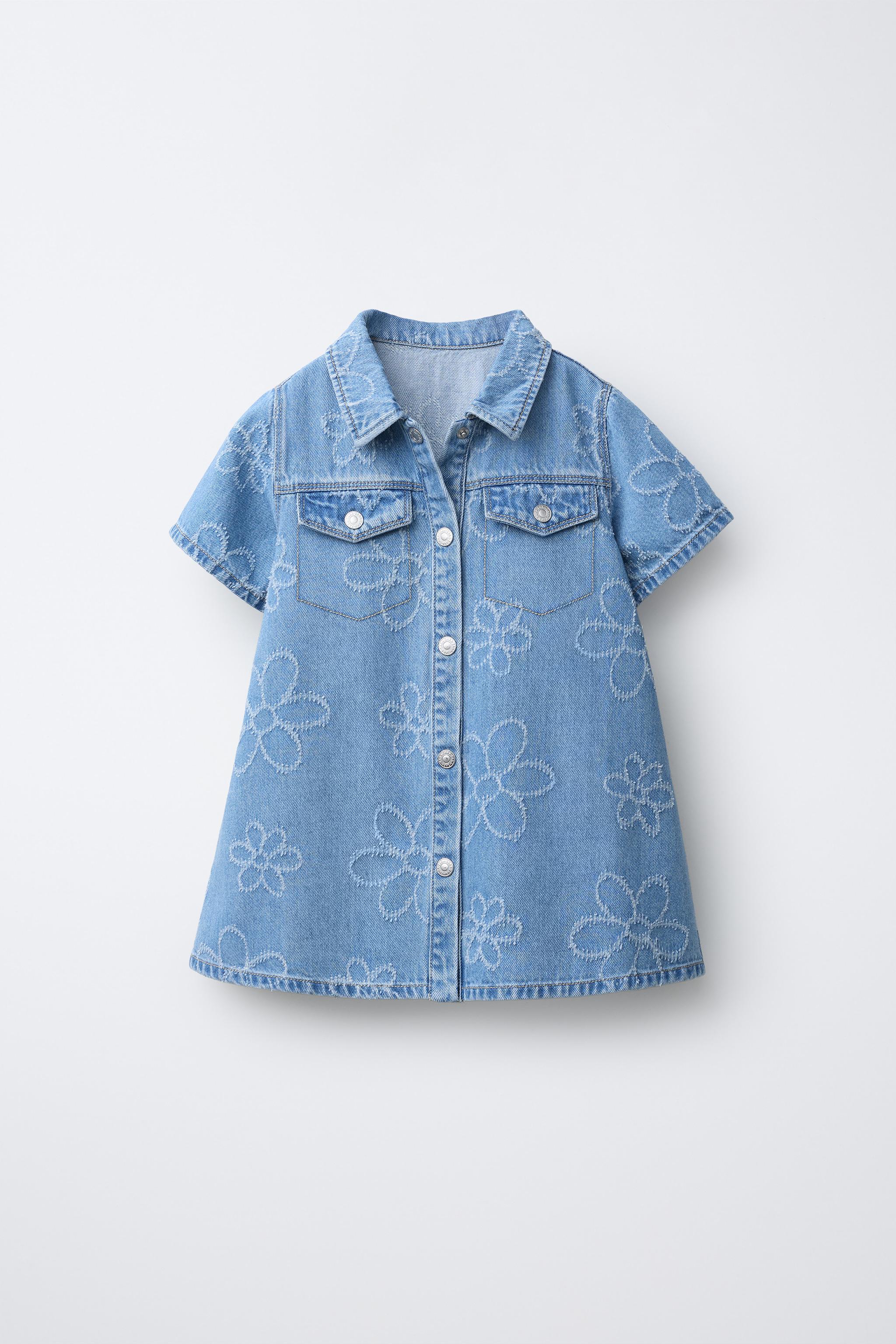 ROBE EN DENIM FLEURS
